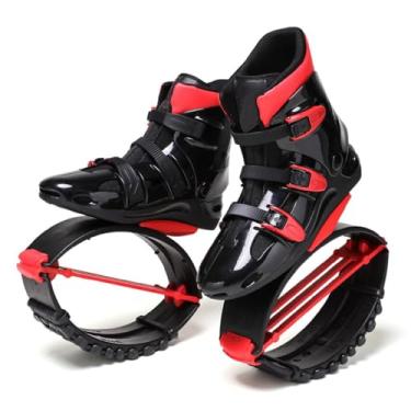 Imagem de Jumps Shoes Sapatas Do Salto Do Canguru, Sapatas Ajustáveis ​​do Salto Da Aptidão Do Antiderrapante, Sapatas De Salto Dos Esportes Da Aptidão Botas De Corrida Anti-gravidade (Color : Black+red, Size