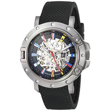 Imagem de Nautica Relógio masculino NAPPRH011 PRH vigia mostrador analógico quartzo japonês preto, Preto