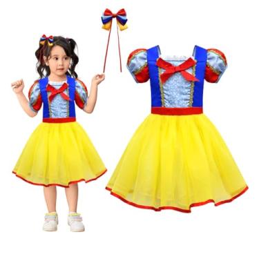 Imagem de Vrominchy Vestidos de princesa vestido de fada bonito roupa de festa, Snowhitey, 4-5 Anos