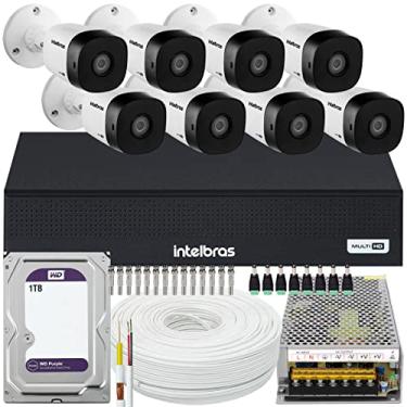 Imagem de Kit Cftv 8 Cameras 1230 Full Dvr Intelbras 1008 1T WD Purple