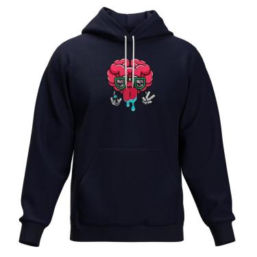 Imagem de Moletom Estampado Bolso Canguru Com Capuz Blusa De Frio Colorida-Masculino