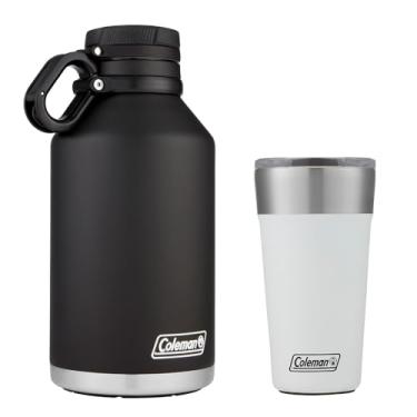 Imagem de Kit Growler e Copo Térmico com Tampa 600ml Branco Coleman