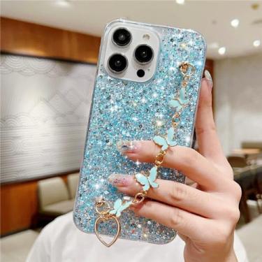 Imagem de Para S 21 22 23 Pulseira Glitter Phone Case para Samsung Galaxy S24 S23 S22 S21 S20 FE Plus Ultra Note 20 Capa macia e brilhante, 3, para Samsung S21