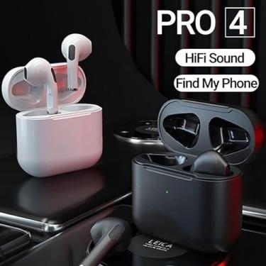 Imagem de MINI FONES DE OUVIDO BLUETOOTH SEM FIO TWS PRO4 MUSICA INTRA-AURICULARES PARA ANDROID E IOS
