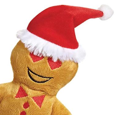 Imagem de Grriggles Brinquedos de pelúcia para cães com emoji de gengibre natalino (rosto de amor de coração)