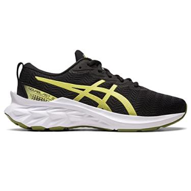 Imagem de ASICS Tênis de corrida infantil NOVABLAST 2 Grade Escolar, Preto/amarelo brilhante, 1 Big Kid