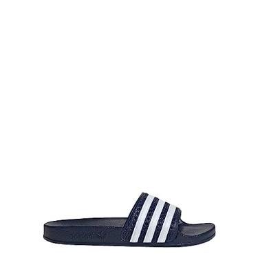 Imagem de adidas Originals Boys' Adilette J Sandal, White/Legend Ink S, 4 M US Big Kid