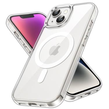 Imagem de JETech Capa Magnética para iPhone 14 Plus 6,7 Polegadas Compatível com o Carregamento sem fio MagSafe, Case para Celular à Prova de Choque, Capinha Parte Traseira Claro Anti-Riscos (Claro)