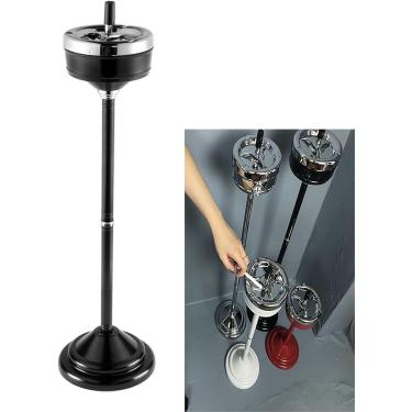 Imagem de Suporte para cinzeiro, cinzeiro moderno, aço inoxidável, contemporâneo, autolimpante, telescópico, para fumar, cinzeiros para cigarro, pátio alto, suporte para cinzas à prova de vento, D, ci