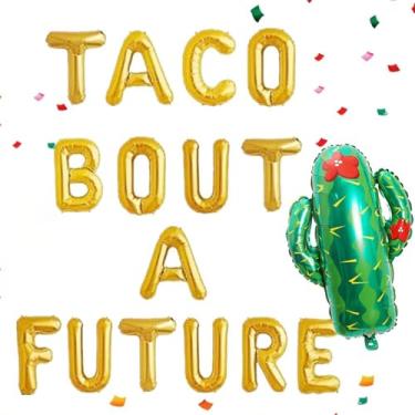 Imagem de JeVenis Taco Bout a Future Balloons Taco Bout a Future Banner Decoração de festa de formatura Cacto e Abacate Balões Fiesta Bachelorette Decor