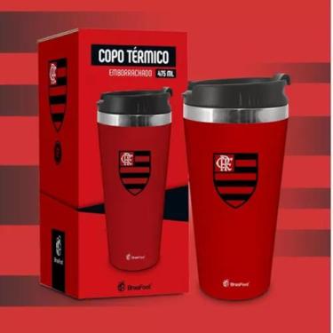 Imagem de Copo emborrachado flamengo - brasfoot
