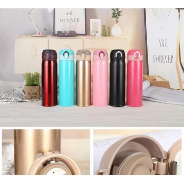 Imagem de Garrafa Térmica 500ml Aço Inox Inquebrável Café Suco Água Passeio Cami