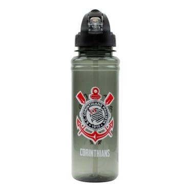Imagem de Presente Corinthians Timão Garrafa Canudo Retrátil 700ml  - Minas de P