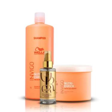 Imagem de Kit Enrich Shampoo, Máscara e Oil reflections - Wella - Wella Professi