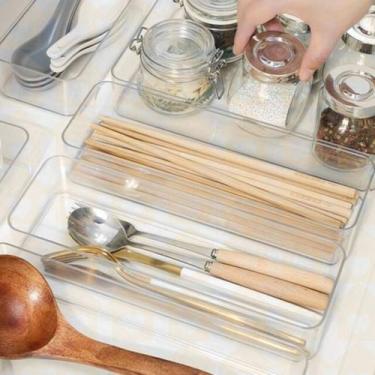 Imagem de Kit 3 Organizador Acrilico Multiuso Gavetas Armarios Cozinha - PLASTUT