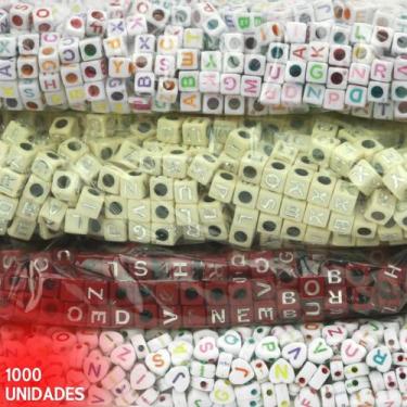 Imagem de Miçangas Para Pulseira - Letras - C/1000 Peças M03 - Nybc