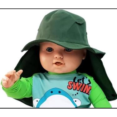 Imagem de Chapéu Pescador Australiano de Sol Infantil Com Protetor de Pescoço Co