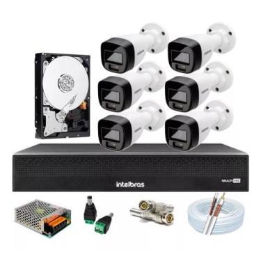 Imagem de Kit 6 Cam Intelbras Full Color A Noite Dvr 8 Canais C/ Hd 1