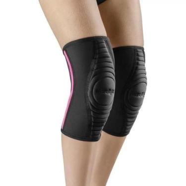 Imagem de Joelheira cross training hidrolight cor preta com rosa,  P