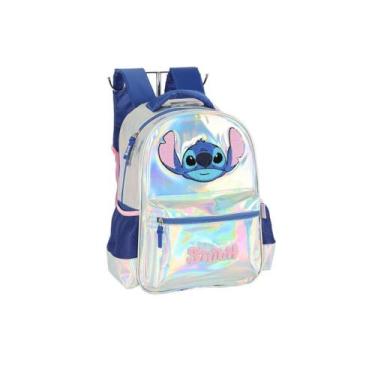 Imagem de Mochila De Costa Prata Stitch Disney Classics Holográfica - Luxcel