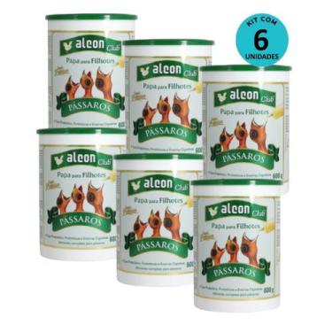 Imagem de Kit 6 Ração Alcon Club Papa Filhote Pássaros Super Premium 600g