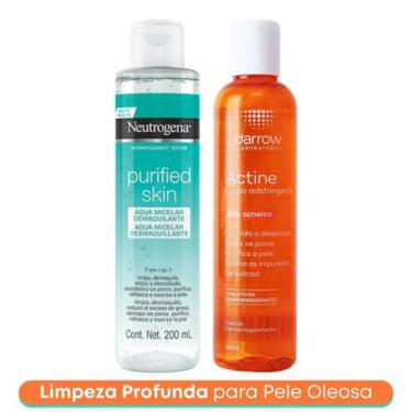 Imagem de Kit Água Micelar Purified Skin Neutrogena 200ml + Tônico Adstringente 
