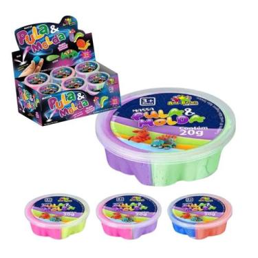 Imagem de Massinha De Modelar Pula Molda Criativa Slime Puxa Infantil 40g Brinqu