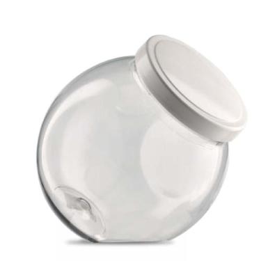 Imagem de Pote baleiro 1 litro plástico tampa branca  - Bandeirante