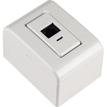 Imagem de Caixa de Sobrepor com 1 Tomada RJ45 Cat.6 Tramontina LizFlex Branca