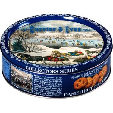 Imagem de Biscoitos Jacobsens Bakery Lata Currier & Ives 340g - Importado Dinama