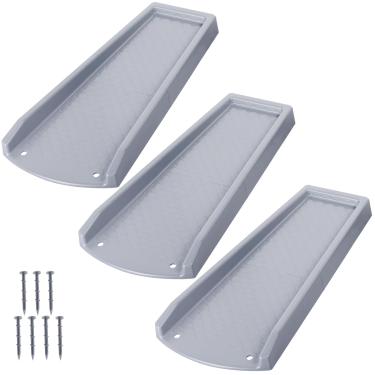 Imagem de plusgutter Calha de chuva bloco de respingos de calha, extensões de calha para drenagem de água, 61 cm protetores contra respingos de calha extensor, bandejas de drenagem de bico fixável com pregos de