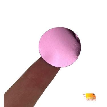 Imagem de Etiqueta Adesiva Bolinha Redonda Metalizada Holográfica 25x25mm - Etiq