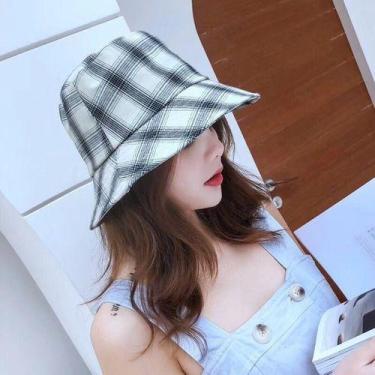 Imagem de Chapéu Modelo Bucket Balde Ajustável Xadrez Moda Feminina - oem, 9-12 