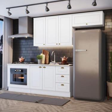 Imagem de Cozinha 4 Peças Com Módulo De Forno De Embutir Amy Casa 812, Branco HP