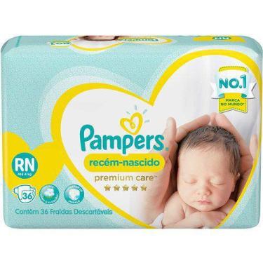 Imagem de Fralda Descartável Infantil Pampers Prem. Care RecémNascido Rn 36Un