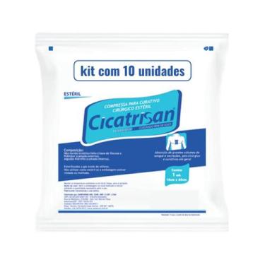 Imagem de Compressa Cirurgica Curativo Estéril Cicatrisan 10x60 10 Un - Sanfarma