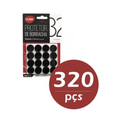 Imagem de Kit 320 pçs protetor p/ moveis de borracha mesas cadeiras - Clink