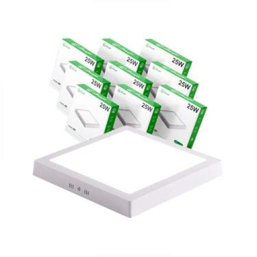Imagem de Kit 4 Painel Led 25w Sobrepor - GRANFEI, Quadrado - Branco Frio