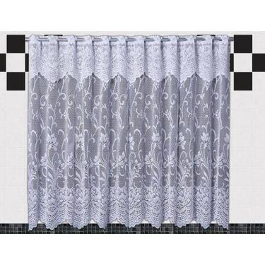 Imagem de Cortina Renda Cozinha Nova Karla 2,00 x 1,20m Branca - Corti Lester