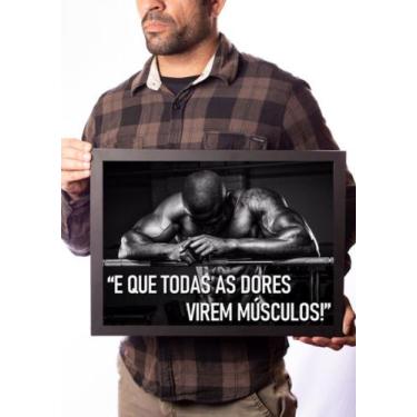 Imagem de Quadro Academia Motivacional Musculação Que Todas As Dores.. - Fanarte