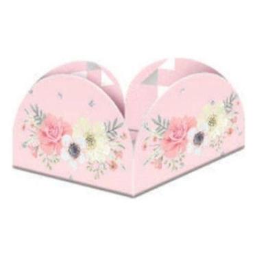 Imagem de 40 Forminhas Doces Cisne Jardim Flores Caixeta Festa Junco