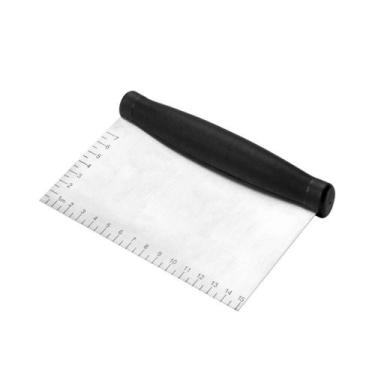 Imagem de Fatiador de massa com medidor Inox alça plástica 15cm Preto - Cromus