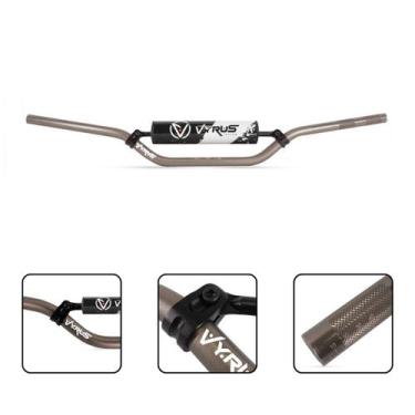 Imagem de Guidão Cross Bar Vyrus 22mm C/ Barra Protetor Espuma Trilha Motocross,