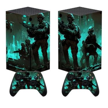 Imagem de PlayVital Fearlessness Custom Vinyl Skins for Xbox Core Wireless Controller, Wrap Decal Cover Stickers for Xbox Series X Console Controller