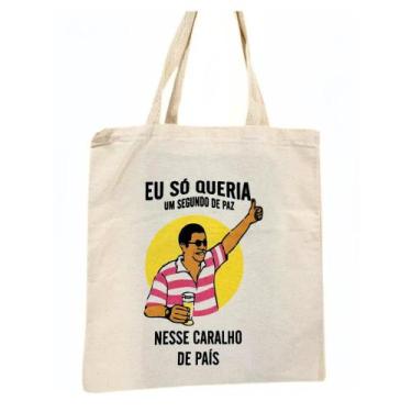 Imagem de Bolsa Ecobag 100% algodão Estampa ZECA PAGODINHO - CARIOCA MAIS