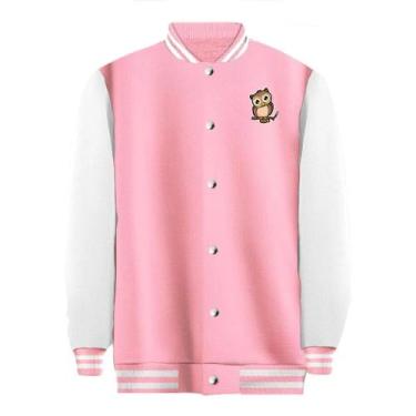 Imagem de Jaqueta Colegial Moletom Masculina Feminina Coruja Sem Bolso - Caltton