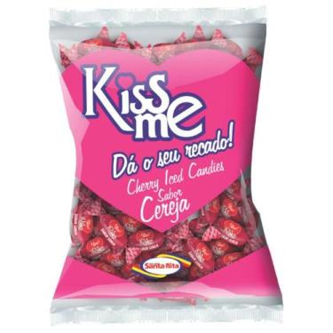 Imagem de Bala Kiss Me Cereja 600g -  Santa Rita - Balas Santa Rita