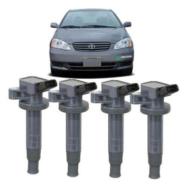 Imagem de Bobina de ignição toyota corolla 1.6 1.8 2002 á 2008 - kit c/4 - FREED