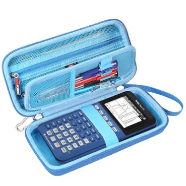 Imagem de FBLFOBELI Capa rígida para Texas Instruments TI-84 Plus CE/TI-84 Plus/TI-83 Plus/Calculadora gráfica colorida Casio fx-9750GIII, bolso de malha para canetas, cabos e outros acessórios (apenas capa)