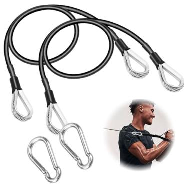 Imagem de Acessórios de cabo para academia, 2 peças de extensão de cabo de ginástica compatível com acessórios de academia, máquina de cabo de ginástica para puxar para baixo, máquina de extensão de perna (99